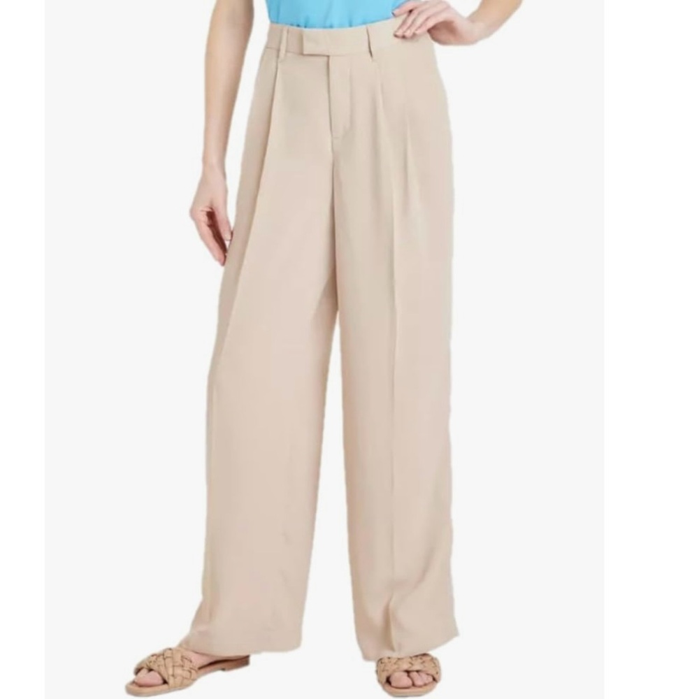 a new day Classic Cream Wide-Leg Trousers‎